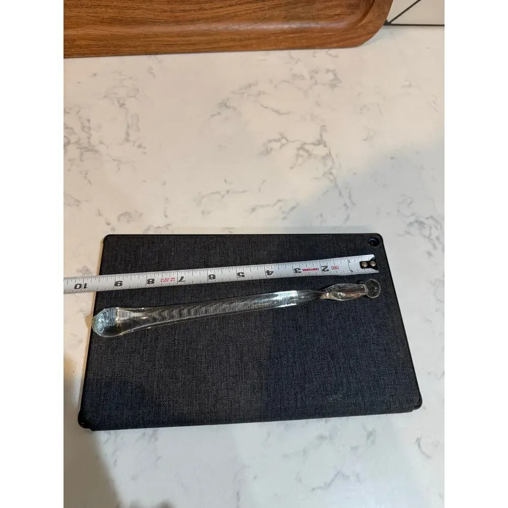 Vintage Elegant Clear Glass Cocktail Muddler with Twist Stem and Ball Finial